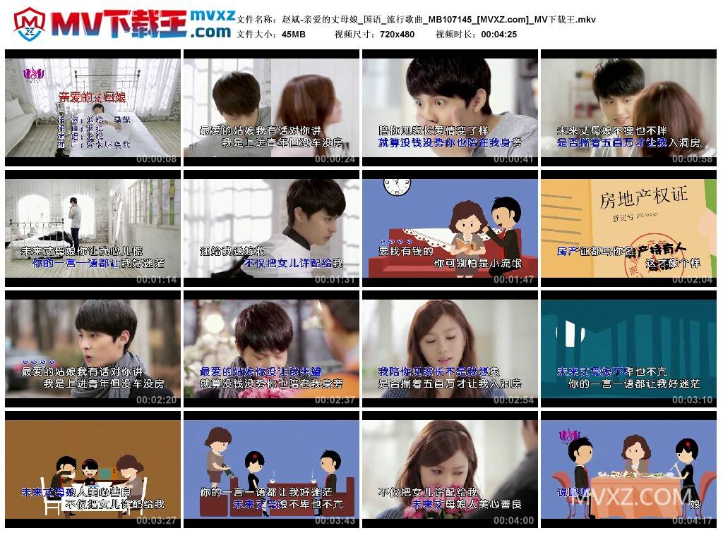 赵斌-亲爱的丈母娘_国语_流行歌曲_MB107145